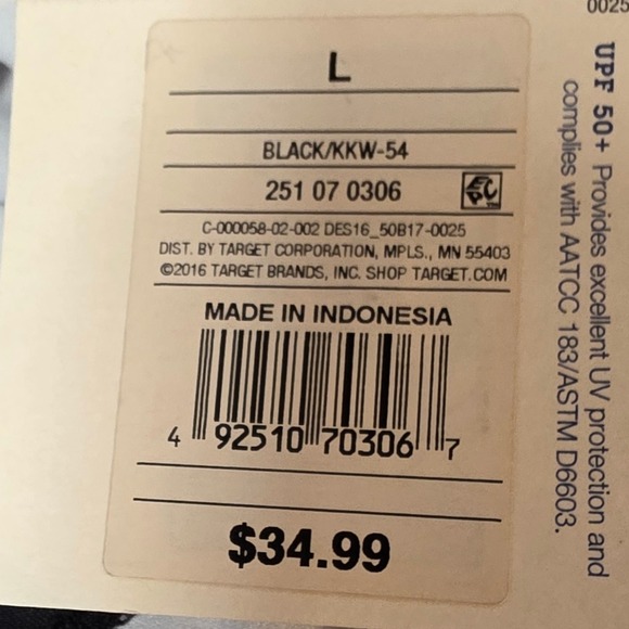 Marimekko x Target Womens L One Piece Swimsuit in Black White Paprika Print - Picture 6 of 7